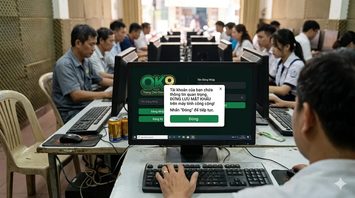 Lưu ý bảo mật người dùng không nên lưu thông tin đăng nhập trên máy tính công cộng