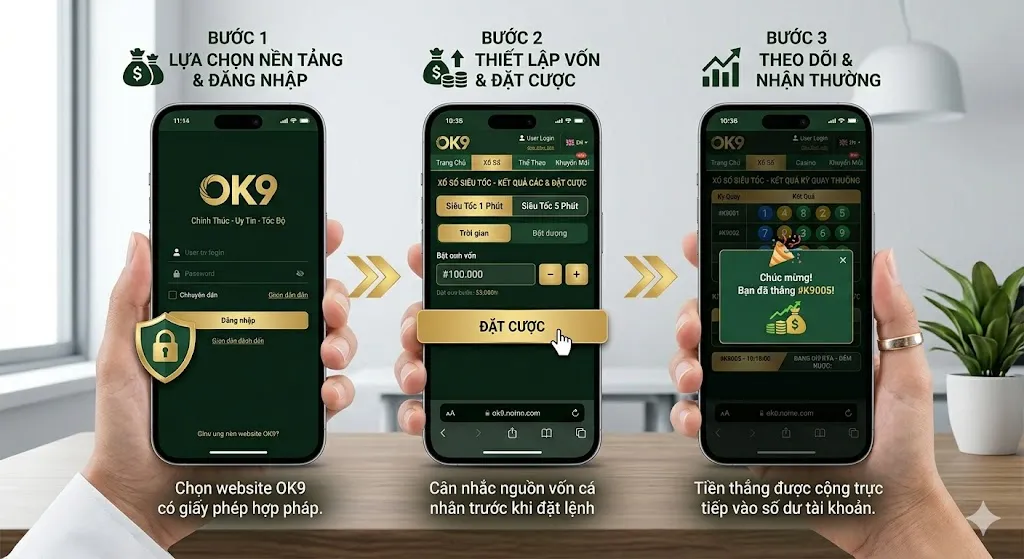 các bước để chơi ok9