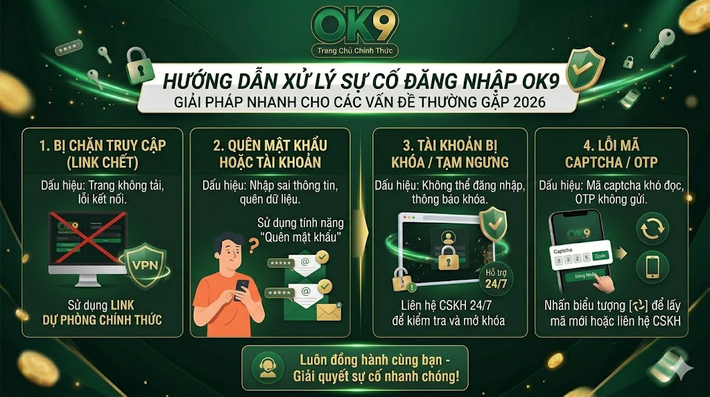 cách sử lý sự cố của OK9