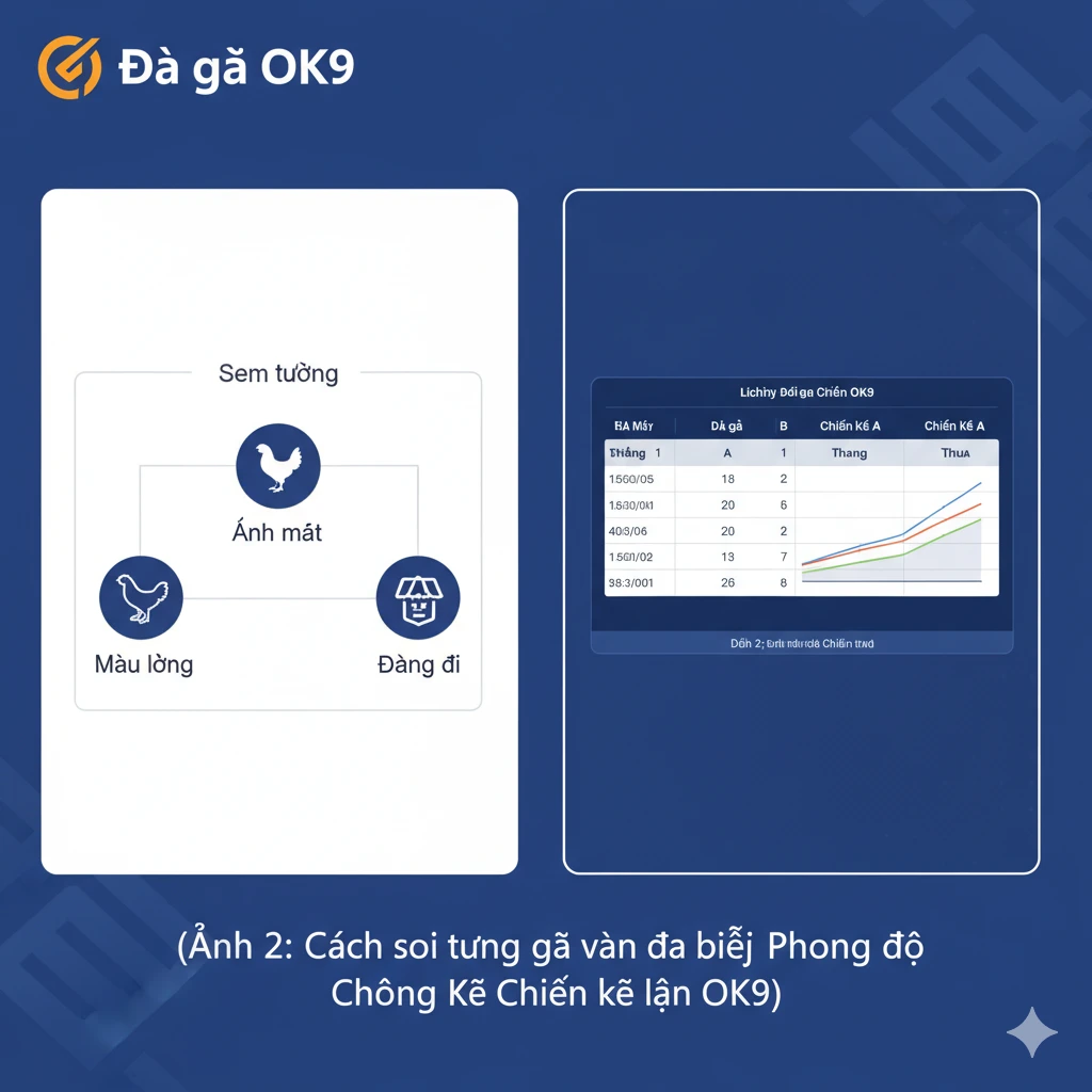 Cách soi tướng gà và phân tích biểu đồ phong độ chiến kê trên hệ thống OK9