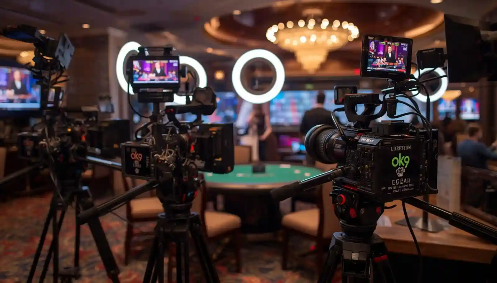 Cận cảnh công nghệ quay phát Livestream 4K tại một sảnh cược Casino OK9