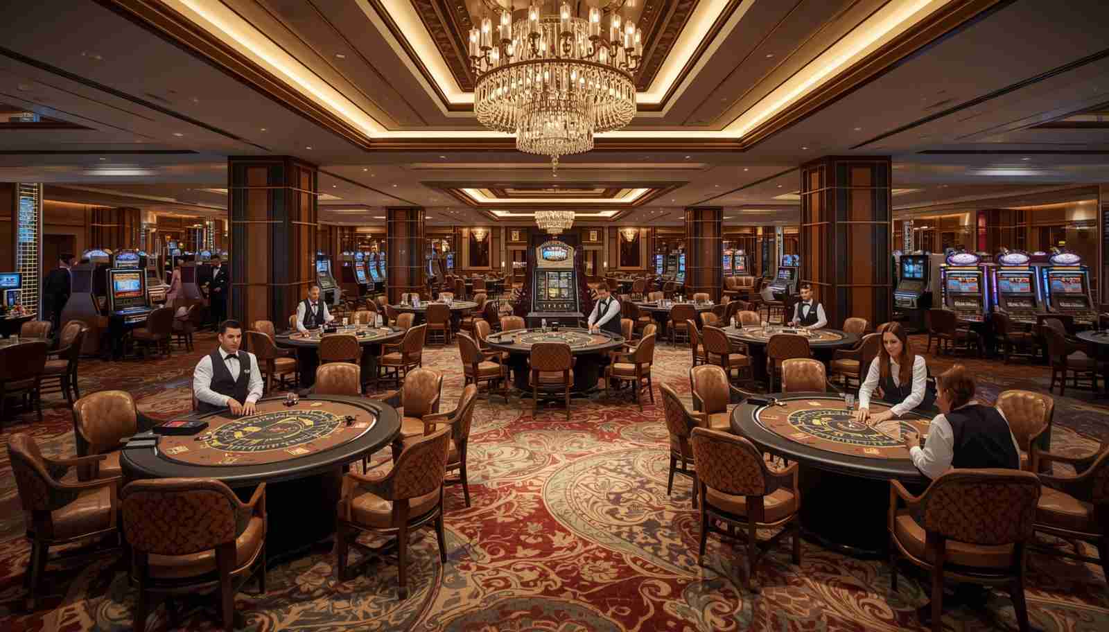 Giao diện sảnh Casino OK9 sang trọng với dàn Dealer chuyên nghiệp