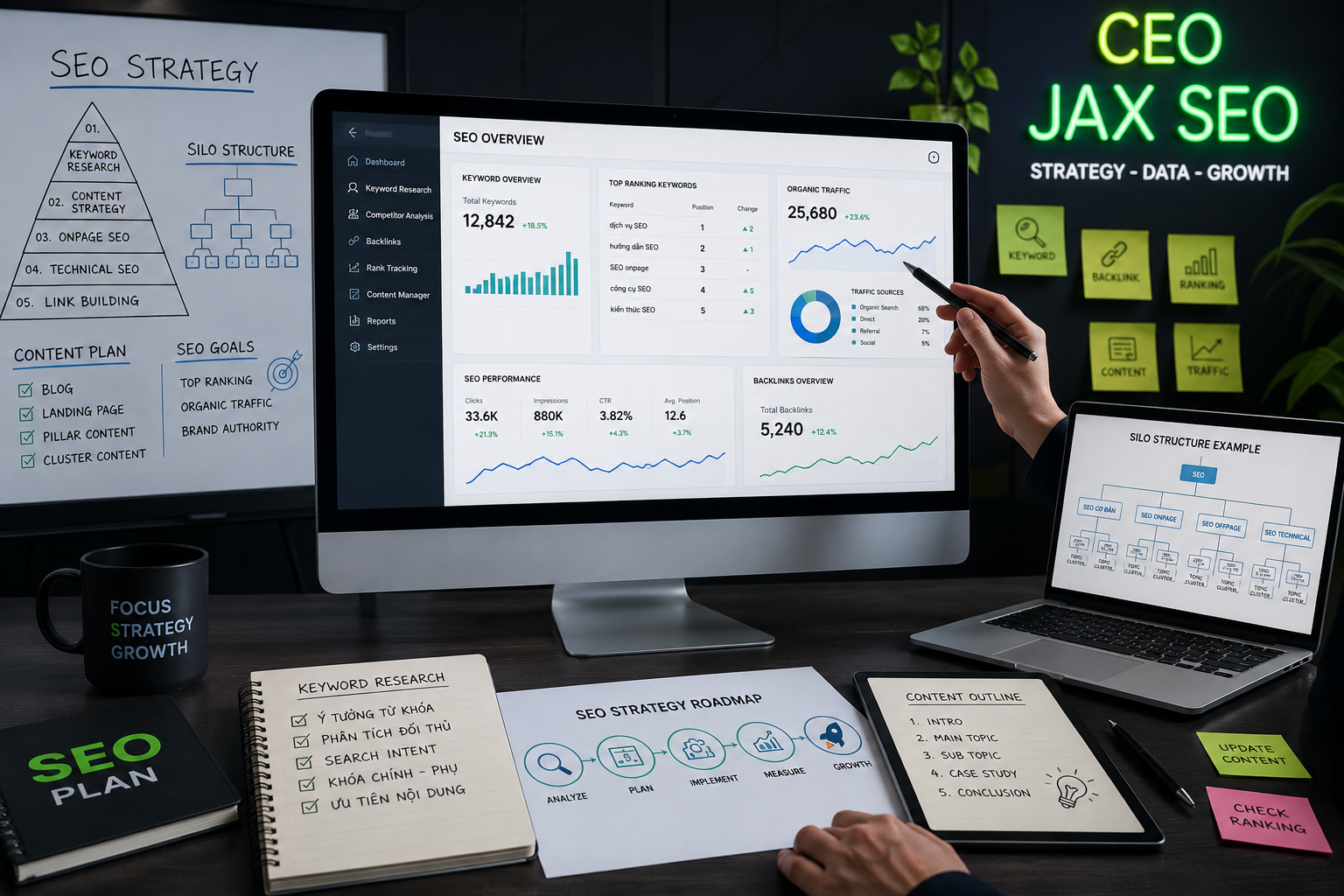 Hệ Thống Phân Tích Từ Khóa Và SEO Strategy Của CEO Jax SEO